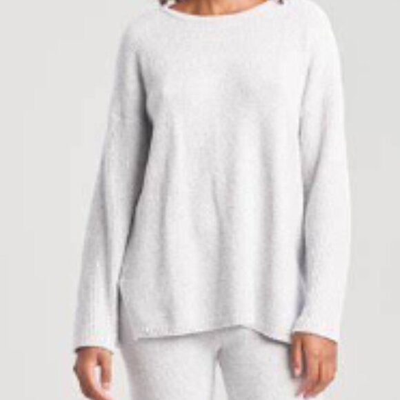 Natori brand dove grey pullover lounging sweater, size S/P, runs large - Picture 2 of 5